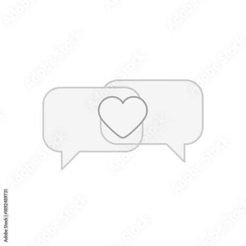 Heart inside speech bubble