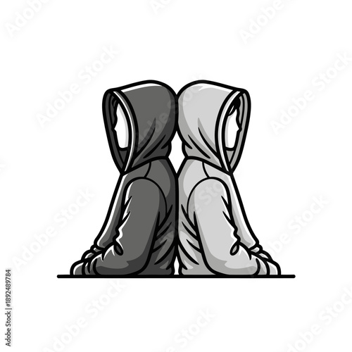 Two robots sitting together