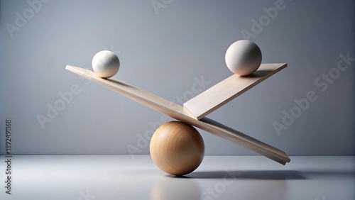 Minimal abstract balance shape concept