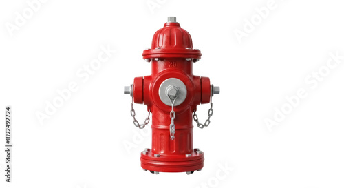 Photos Red fire hydrant isolated PNG on transparent background, emergency equipment for