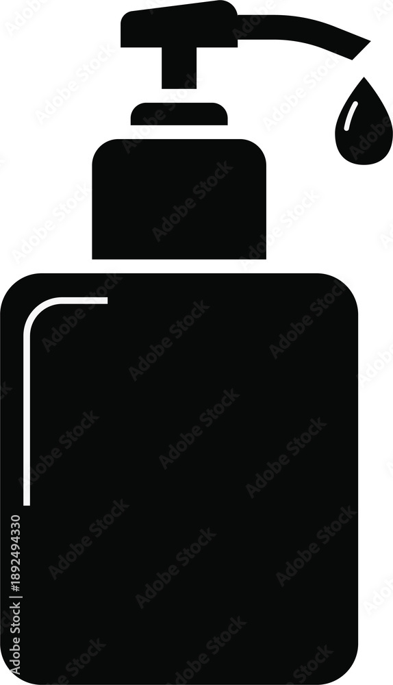 Fototapeta premium Liquid Soap Dispenser Icon – Hand Sanitizer Pump Vector Illustration