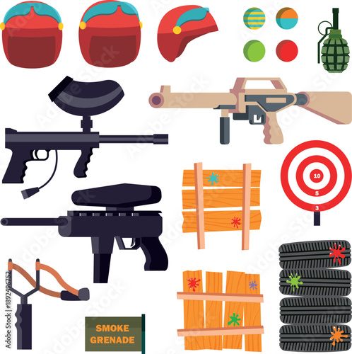Paintball Game Equipment and Accessories Collection