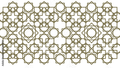 Fotografie Abstract Geometric Interlocking Pattern
