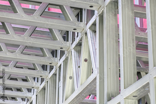 Canvas Print Metal stud framing system with rust resistant coating in a drywall assembly