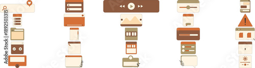 A 3d vector illustration featuring a close up of a metal chain and plate with a black and white cable forming a house icon symbol for modern home building design