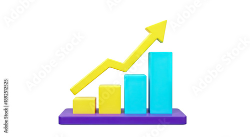 3D Bar Graph with Upward Trending Arrow Free Download 3D Bar Graph with Upward Trending Arrow - GFXLoad