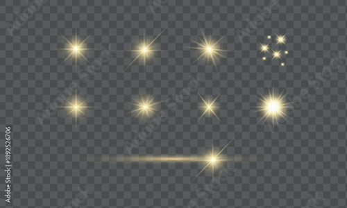 png vibrant glow with sparkle shining magic holiday starlight brilliant beam lens burst dust abstract fantasy illuminated bright ray background sparkling flare Yellow effect