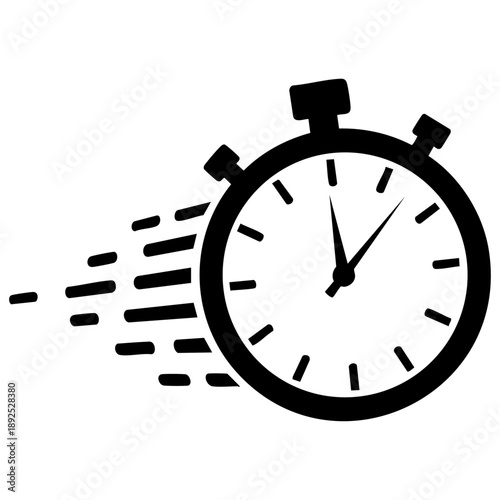 Fast Speed Delivery Stopwatch Icon For Express Shipping And Time Management Efficiency