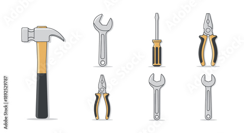 Collection of Various Hand Tools and Equipment.