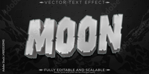 Space text effect, editable gaming and cyber text style