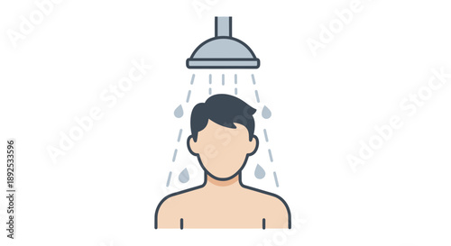Man Taking a Refreshing Shower 1.