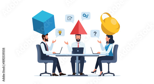 Decomposing Strategic Challenges: Team of Professionals Analyzing Complex Roles and Divergent Objectives in a Business Meeting