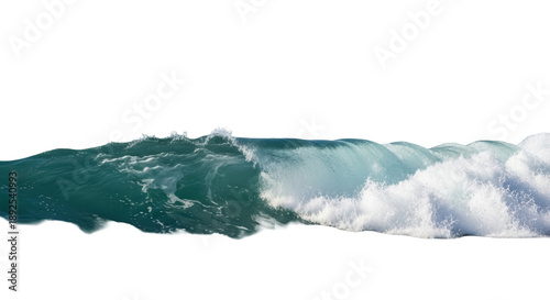 Canvastavla Ocean wave crashing PNG isolated on transparent background, powerful sea water m