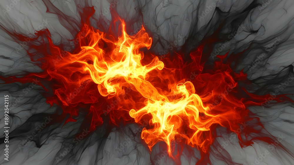 Fototapeta premium Abstract Fire and Smoke Energy Design