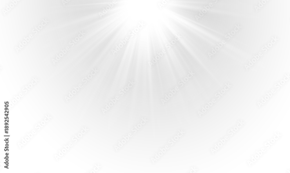 Obraz premium Realistic glowing sunlight explode effect with sun rays. Special lens flare shine isolated on transparent background