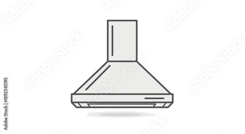 Simple Line Drawing of Kitchen Range Hood 1.
