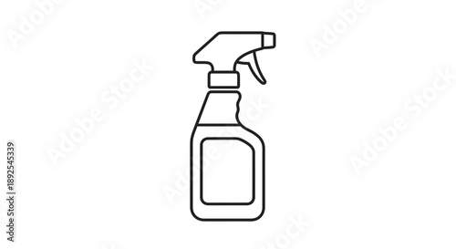 Simple Line Drawing of Spray Bottle 1.