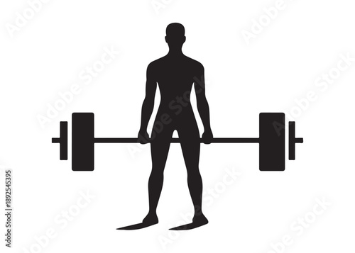 weightlifting logo silhouette vector, weightlifter barbell logo silhouette illustration, weights fitness exercise gym logo silhouette, body building weightlifting logo vector silhouette