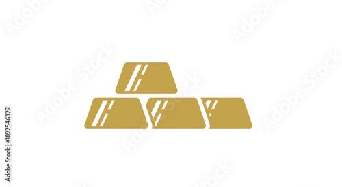 Stack of Gold Bars Illustration.