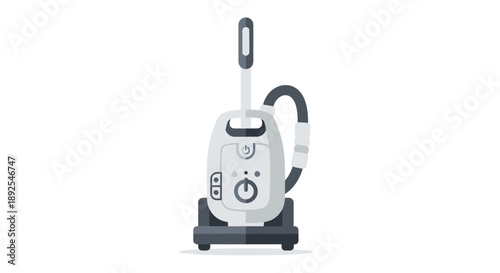 White Upright Vacuum Cleaner Appliance.