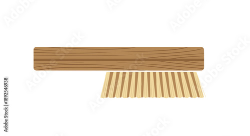 Wooden plank and slatted wooden grid.