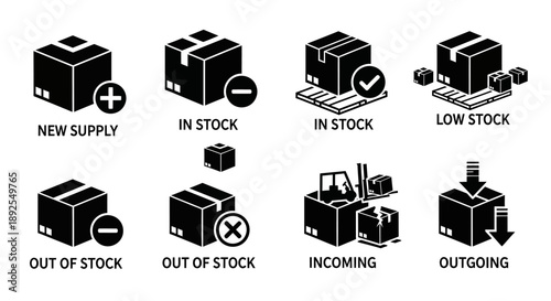 set of vector icons of different professions