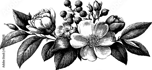 Elegant herbarium style bouquet arrangement for botanical decor