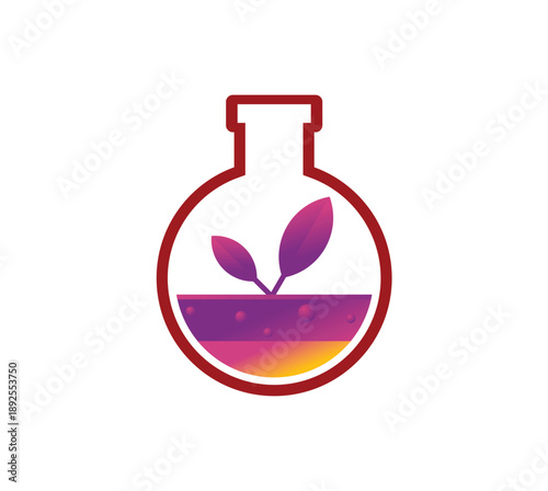 A vector illustration featuring a wine bottle and glass alongside chemistry laboratory equipment like a flask, beaker, and test tube filled with medical liquid for a science experiment