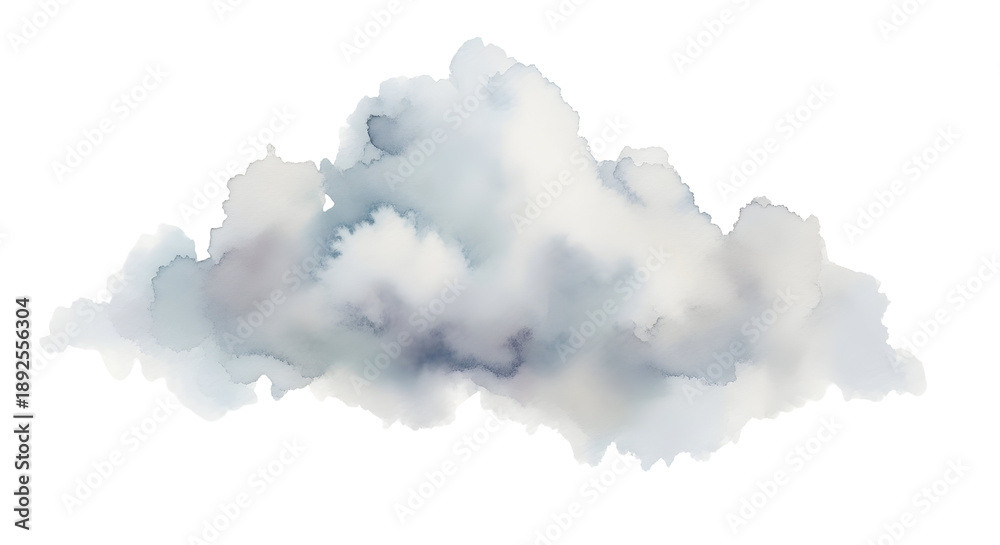 Obraz premium Watercolor cloud illustration