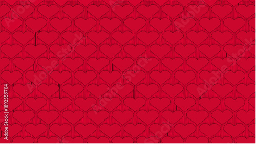 Vibrant red heart pattern for Valentine's Day or love themed designs