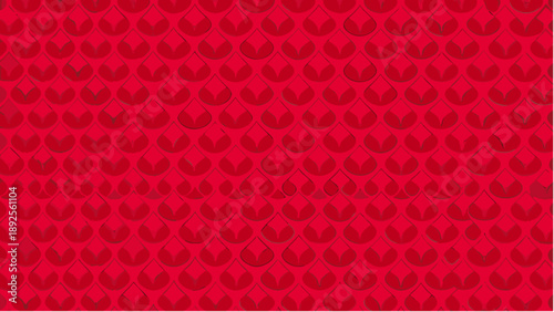 Vibrant red background with embossed heart pattern