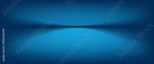 Blue studio background. Empty Room Studio with table. Space for selling products, backdrop, wallpaper, background, text. Gradient table. Vector illustration.