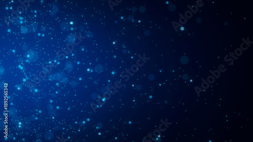 Blue abstract particle technology background with glowing light dots. Ideal for digital presentations, futuristic designs, motion backgrounds, and modern tech visuals.