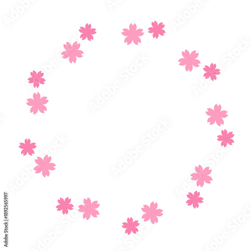 桜フレーム　吹き出し　飾り枠　春のフレーム　春の招待状・カードデザイン・ポスター・和風デザイン