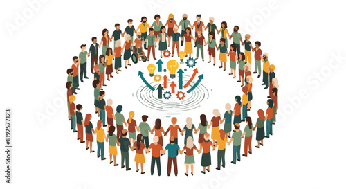 Driving Business Synergy: Diverse Global Team Collaborating on Innovative Strategies for Collective Growth and Inclusion