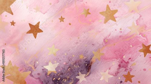 Cute Star Illustration Pattern Background Wallpaper
