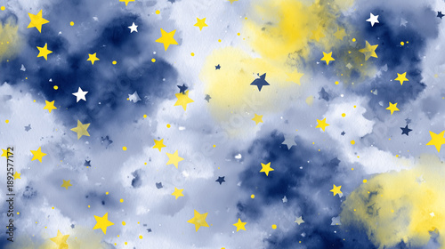 Cute Star Illustration Pattern Background Wallpaper