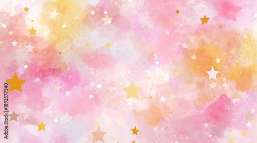 Cute Star Illustration Pattern Background Wallpaper