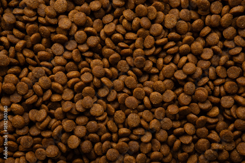 Texture of dog or cat dry product pet food background