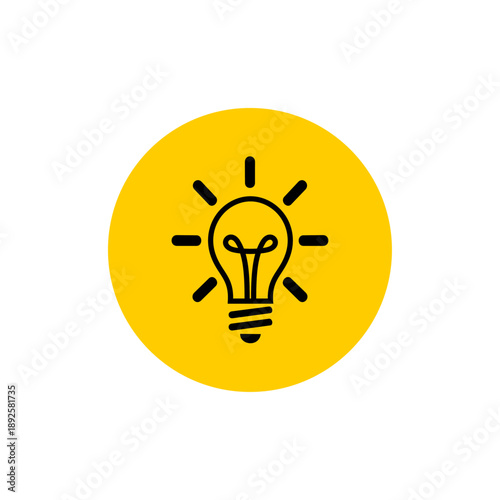Light bulb vector logo template, technological advancement innovation