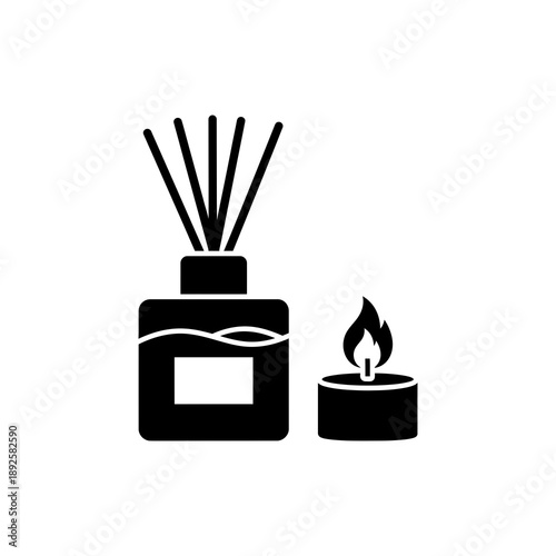 Aroma Diffuser with Reed Sticks and Tealight Candle Icon