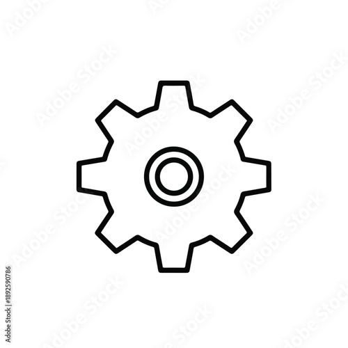 Flat Industrial Gear Icon