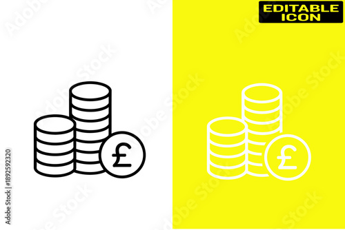 Pound sterling coins icon