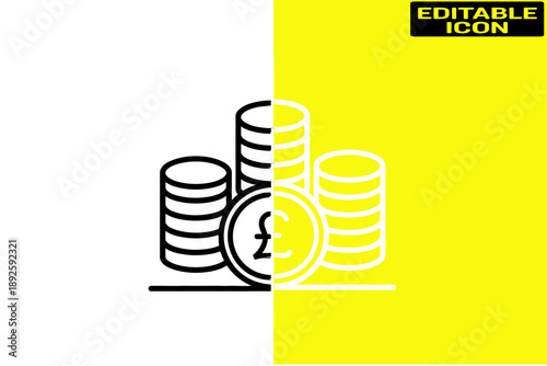 Pound sterling coins icon