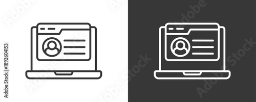 User Profile Icon Set Vector Collection Isolated In Black And White