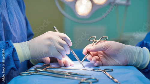surgical instruments in the operating room