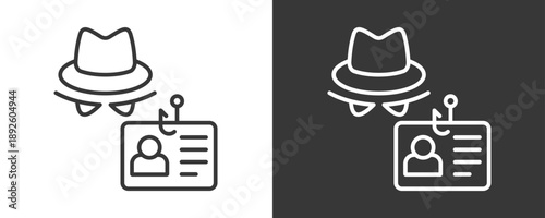 Identity Theft Icon Set Vector Collection Isolated In Black And White
