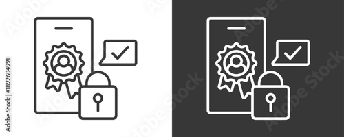Authenticity Icon Set Vector Collection Isolated In Black And White
