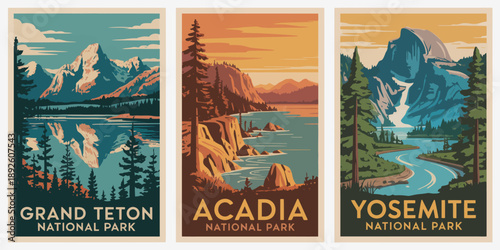 Grand Teton National Park snow-capped mountain peak reflected in calm lake surrounded by evergreen trees