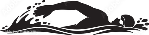 Swimming Athlete Silhouette